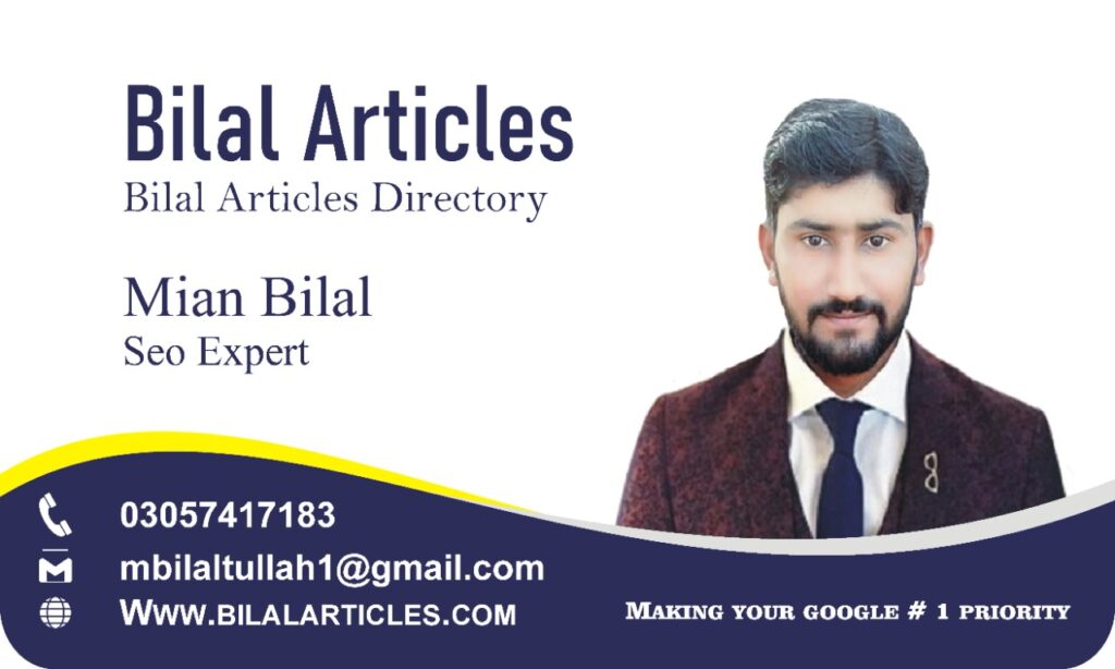 Bilal Articles, a rising star in freelancing. With a diverse skill set, including content creation, website development, and SEO mastery